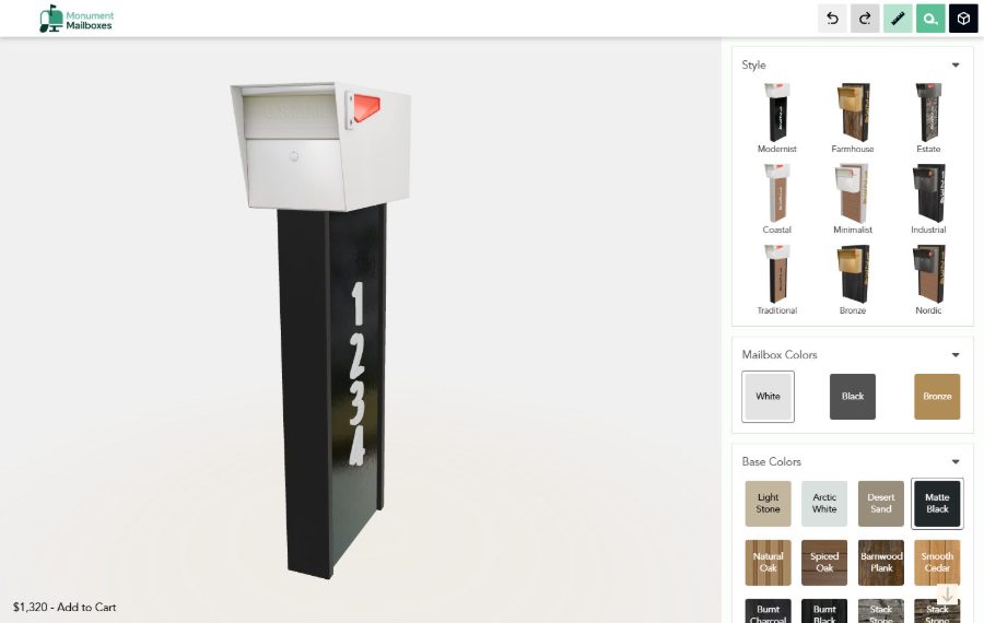 Mailboxes Configurator 3D configurator