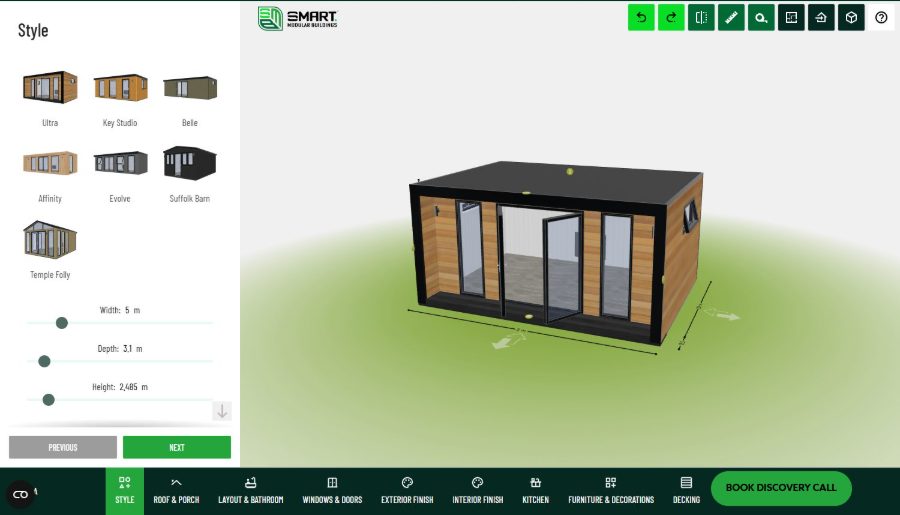Smart Garden Offices 3D configurator